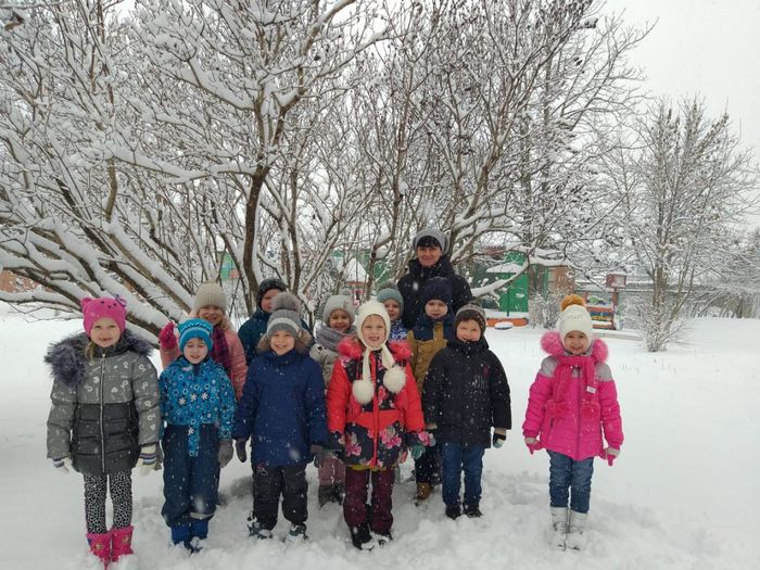 Зимняя прогулка в детском саду